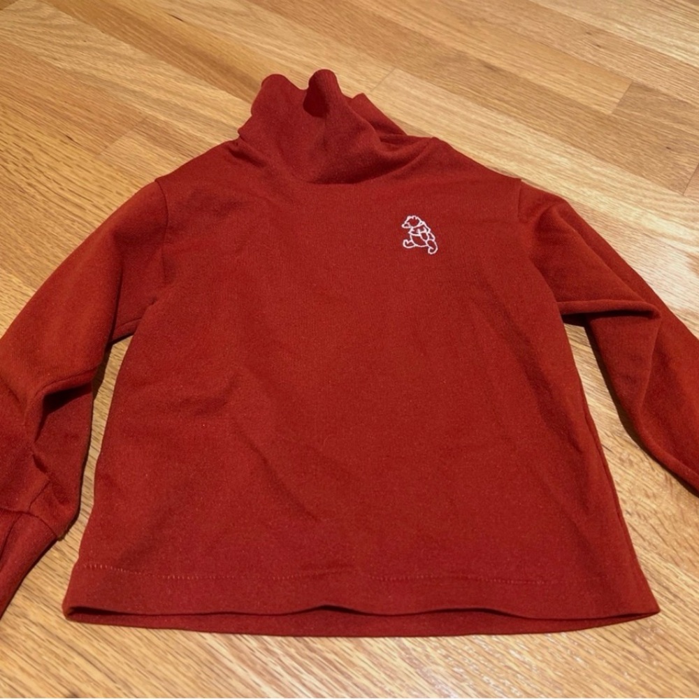 Vintage Winnie the Pooh Red Turtleneck Sweater youth 4-5T